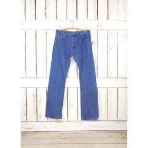 Vintage 517 blue Levi's Straus denim high waisted boot cut blue jeans